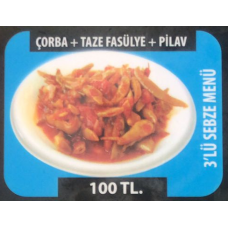 Hazır Menü 2 ( 3 lü sebze yemeği menüsü )